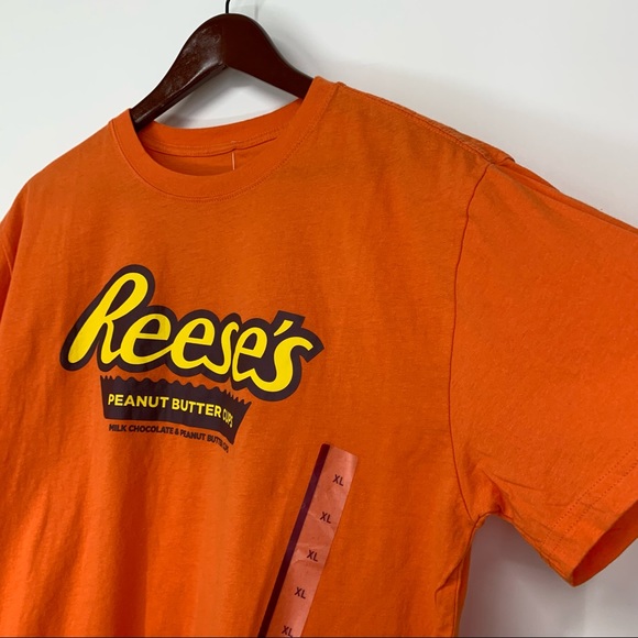 Reese’s Peanut Butter Cups Graphic Tee Short Sleeve Rolled Hem Boxy Fit Size XL - Picture 5 of 14